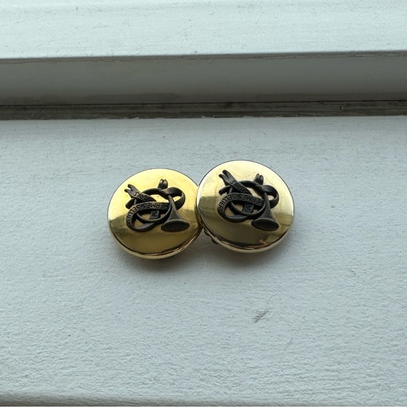 Vintage Hermès Ribbon and French Horn Clip Earrings - Picture 4 of 9